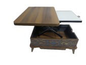 Akıllı Sihirli 17248 Sehpa Fonksiyonl Hem masa orta Hard suntalem Koyu Ceviz renk thumbnail 5