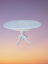 Baba Masa 17366 Ihlamur Ayak Açılır Klasik Ahşap MDF Parlak Beyaz Lake El yapım thumbnail 3