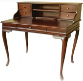 Çalışma masa ST 17345 Klasik Model Kayın Aslan Ayak CEVİZ Eskitme Kulp El Yapım - 5