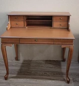 Çalışma masa ST 17345 Klasik Model Kayın Aslan Ayak CEVİZ Eskitme Kulp El Yapım - 11