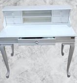 Çalışma Masa 17730 ST Klasik Model Kayın Aslan Ayak Parlak Lake Beyaz Pors Kulp - 5