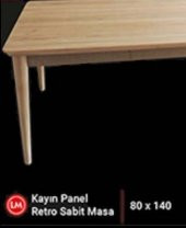 Masa 17772 RETRO Klasik Model Panel Tabla Torna Ayk HAM sabit Kutu sevk El Yapım - 2