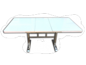 Masa Orta AYAK 17909 Model Metal Nikelaj Glospan Cam Kelebek Yan Açıl EL Yapım - 1