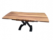 Masa ST 17918 KÜTÜK Ağaç Desen Kelebek Metal Çelik Siyah Ayk Ceviz tabla El yapım - 2