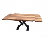 Masa ST 17918 KÜTÜK Ağaç Desen Kelebek Metal Çelik Siyah Ayk Ceviz tabla El yapım - 4