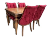 Masa 17996 FiTİL TARAK Klasik Model Kapitone Papel Sandalye Orto Oturum El yapım thumbnail 3