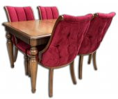 Masa 17996 FiTİL TARAK Klasik Model Kapitone Papel Sandalye Orto Oturum El yapım thumbnail 2