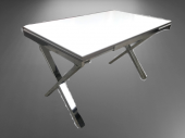 Masa 18120 Model Metal nikelaj X ayak glosspan tabla yan açılır El Yapım - 2