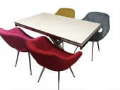 Masa 17966 X Takım Metal nikelaj ayak Yan Açıl Glosspan Tabla Monaco Dökme sünger thumbnail 3