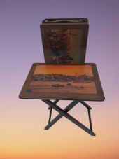 ÇANTA zigon 13692 DİKDÖRTGEN Resimli Model shpa Kayın Parlak Ceviz Natüre El Yapı - 3