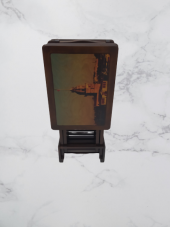 ÇANTA zigon 13692 DİKDÖRTGEN Resimli Model shpa Kayın Parlak Ceviz Natüre El Yapı - 5