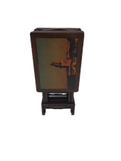 ÇANTA zigon 13692 DİKDÖRTGEN Resimli Model shpa Kayın Parlak Ceviz Natüre El Yapı - 6