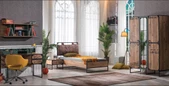 Takım Urlu 18384 LOFT Gardırop Masa Karyola Komodin Çalışma koltuk Kalite malzeme - 1