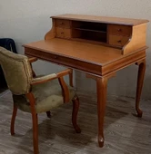 Çalışma Masa Klasik-Berjer 18205 ST Ceviz BabyFace Kumaş Aslan Ayak Eskitme Kulp - 9