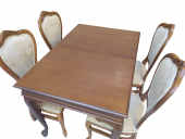 Masa-sandalye 18484 Klasik Model Kayın torna Aslan Ceviz ORTA Açıl  El Yapım thumbnail 1