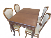 Masa-sandalye 18484 Klasik Model Kayın torna Aslan Ceviz ORTA Açıl  El Yapım thumbnail 3