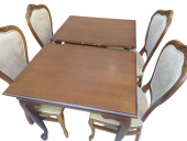 Masa-sandalye 18484 Klasik Model Kayın torna Aslan Ceviz ORTA Açıl  El Yapım thumbnail 8