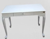 Çalışma Masa ST 19421 Klasik model Kayın Aslan Ayak Beyaz lake boya Porselen Kulp - 11