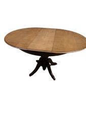 Masa Baba 19329 ST Klasik Model Kayın MDF Tabla Ihlamur Ayak Ceviz Boya Açılı - 2