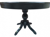 Masa Baba 19408 Klasik MDF açılır tabla Ihlamur Aslan ayak Parlak Siyah El Yapım thumbnail 4