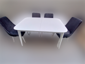 Masa-Sandalye 19429 PAPEL Model Kayın MUZ Ayak Ort Otr Kapitone Lake beyaz Elyapı thumbnail 6