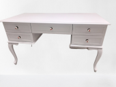 Çalışma Masa ST 19638 Lüks Klasik Model Kayın Aslan ayak Beyaz MDF TablaEl yapım - 1