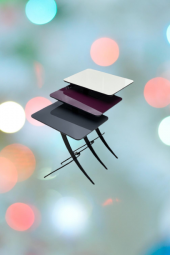 Zigon ST12583 Sehpa Glosmax pion Model Kare Metal Transmisyon Siyah ayak El Yapım thumbnail 3