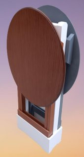 Çanta Zigon 90123 Sehpa Oval Model İkili Takım Mdf  Gri-Ceviz Renk Uyum El Yapım - 3