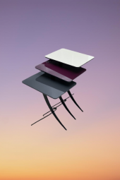 Zigon ST12583 Sehpa Glosmax pion Model Kare Metal Transmisyon Siyah ayak El Yapım thumbnail 4