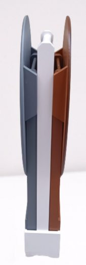 Çanta Zigon 90123 Sehpa Oval Model İkili Takım Mdf  Gri-Ceviz Renk Uyum El Yapım - 4