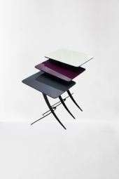 Zigon ST12583 Sehpa Glosmax pion Model Kare Metal Transmisyon Siyah ayak El Yapım thumbnail 5