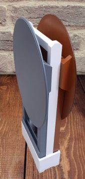 Çanta Zigon 90123 Sehpa Oval Model İkili Takım Mdf  Gri-Ceviz Renk Uyum El Yapım - 5