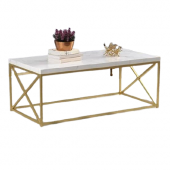 Orta Sehpa 19323 Ogem çapraz Model Metal Transmisyon çelik Gold Kaplama El Yapım thumbnail 2