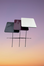 Zigon ST12583 Sehpa Glosmax pion Model Kare Metal Transmisyon Siyah ayak El Yapım thumbnail 7