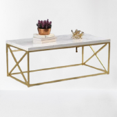 Orta Sehpa 19323 Ogem çapraz Model Metal Transmisyon çelik Gold Kaplama El Yapım thumbnail 6