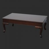 Orta sehpa 13561 Klasik Kayın ASLAN Demont ayak Ceviz Natüre MDF tabla El yapım - 3