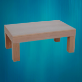Orta Sehpa 13562 KÜT Model Ahşap Kutu Ayak  Ayak MDF HAM Doğal Renk Tabla El Yapı - 3