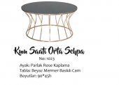 Brc 13865 Orta sehpa KUM saat Model Siyah Temper Cam Çelik ROSE Kaplama El yapım - 3