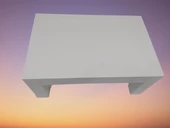 Orta Sehpa 14568 Model Ahşap Kutu Ayak MDF Parlak Beyaz Lake Boya Tabla El Yapım - 5