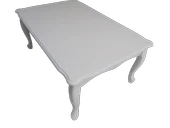 Orta Sehpa 17350 DEMONTO Kayın torna Aslan ayak Parlak Beyaz Renk Natüre El Yapım thumbnail 6