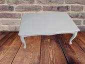 Orta Sehpa 17356 DEMONTO Klasik Kayın torna Aslan ayak Parlak Beyaz Nature Elyapı thumbnail 1