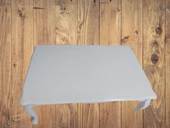 Orta Sehpa 17350 DEMONTO Kayın torna Aslan ayak Parlak Beyaz Renk Natüre El Yapım thumbnail 3