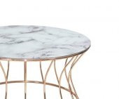 Brc 17559 ORTA SEHPA Kum saat Beyaz mermer Temper Cam Metal Gold renk Kaplama thumbnail 2