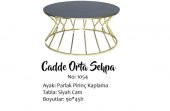 Brc17564 Orta sehpa Cadde Düz Siyah Temper Cam Metal GOLD kaplama renk El Yapım - 4