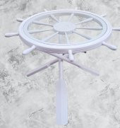 Orta sehpa 17617 Dümen Model Kayın Çapraz X Ayak Parlak Beyaz Lake Boya El Yapım thumbnail 4