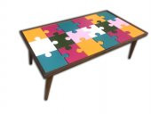 Orta 17723 Sehpa ST PUZZLE Bulmaca Kayın Üstü cam Çocuk gelişime Destek Ürün - 3