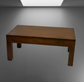 Orta Sehpa 17782 Klasik Model Ahşap Kutu Küt Ayak MDF Ceviz Natüre Tabla El Yapım - 4