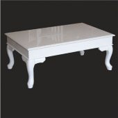 Orta Sehpa 17785 Klasik Model Kayın Aslan Ayak Kaplama tabla parlak Beyaz El Yapı thumbnail 2