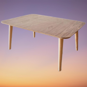 Orta Sehpa 17786 Klasik Kayın ayak soft çizgili tabla Ceviz kaplama HAM El Yapım thumbnail 2