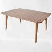 Orta Sehpa 17786 Klasik Kayın ayak soft çizgili tabla Ceviz kaplama HAM El Yapım thumbnail 4